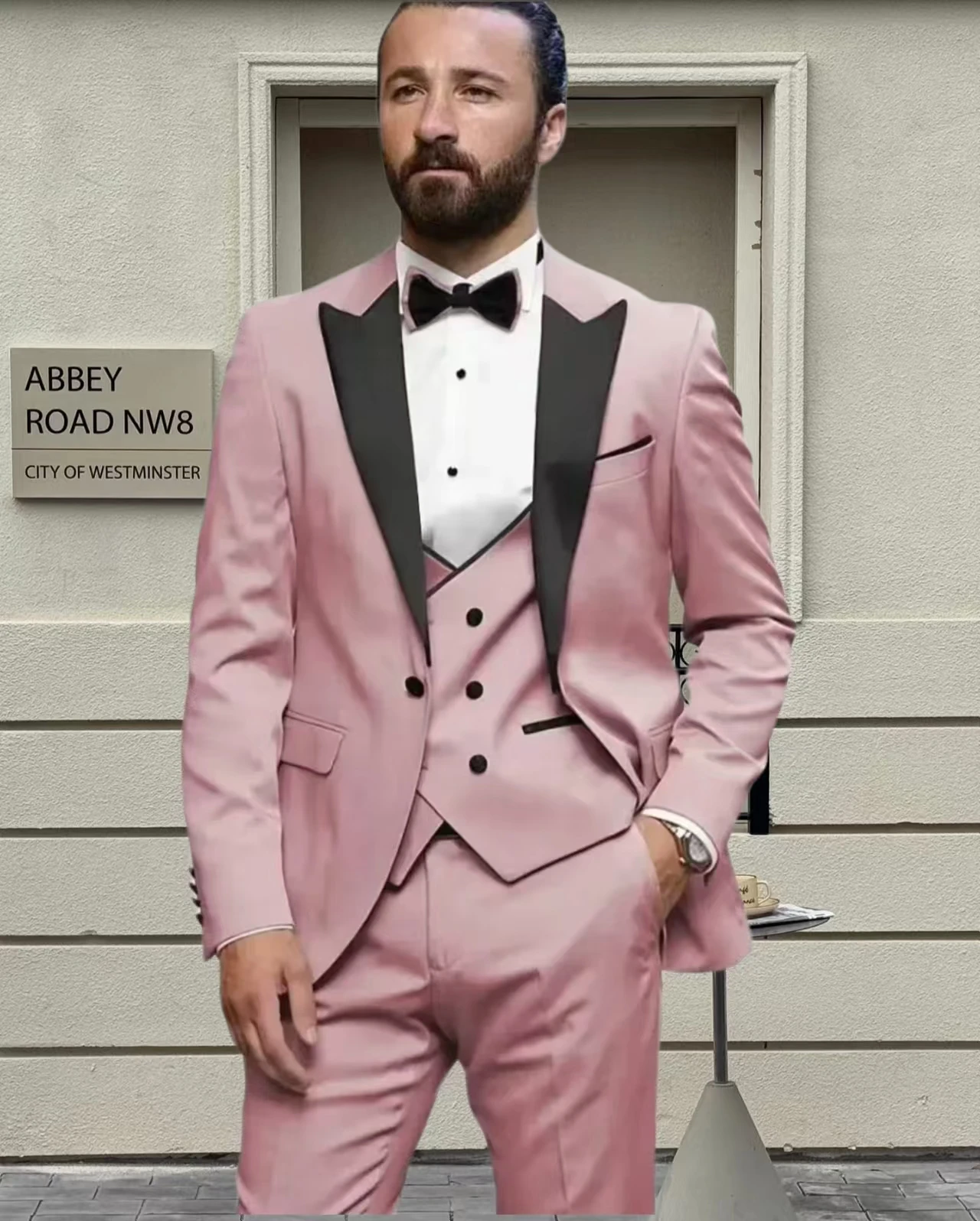 

Men's Solid Color Formal Business Suit with Peak Lapel for Wedding Graduation Casual Evening Party Banquet