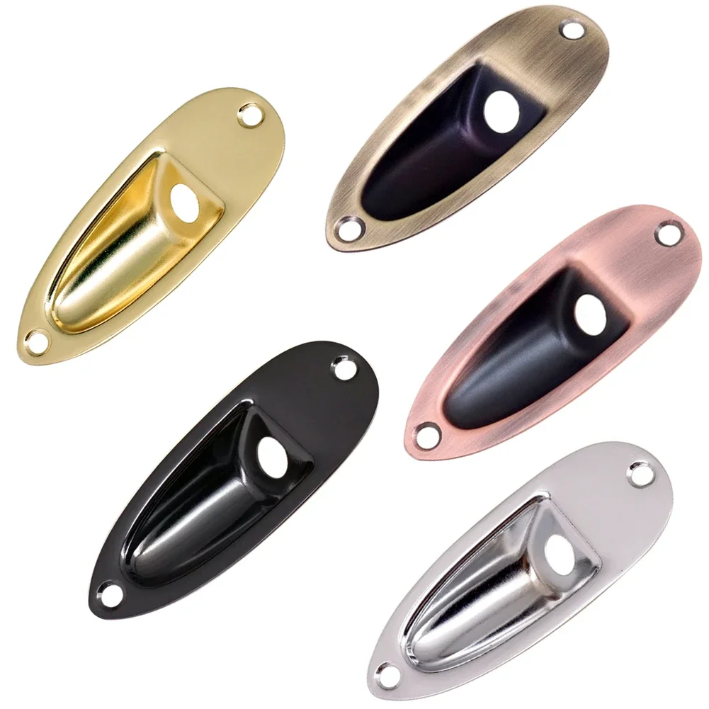 

Metal Input Jack Socket Plate With Screws For ST Style Electric Guitar Chrome/Black/Gold/Bronze/Red Copper Guitar Accessories