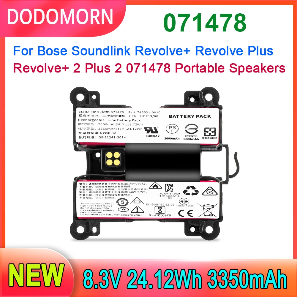Batterie DODOMORN pour Bose Soundlink Revolve + Revolve Plus Revolve + 2 Plus 2 071478 haut-parleurs portables 078068 garantie de 2 ans Batterie DODOMORN pour Bose Soundlink Revolve + Revolve Plus Revolve + 2 Plus 2 071478 haut-parleurs portables 078068 garantie de 2 ans