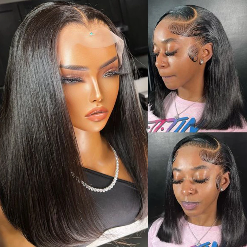 Bobs Human Hair Lace Frontal Wigs Short Human Hair Wigs Bob Wigs Straight Lace Front Wigs Human Hair Pixie Cut Wigs Human Hair