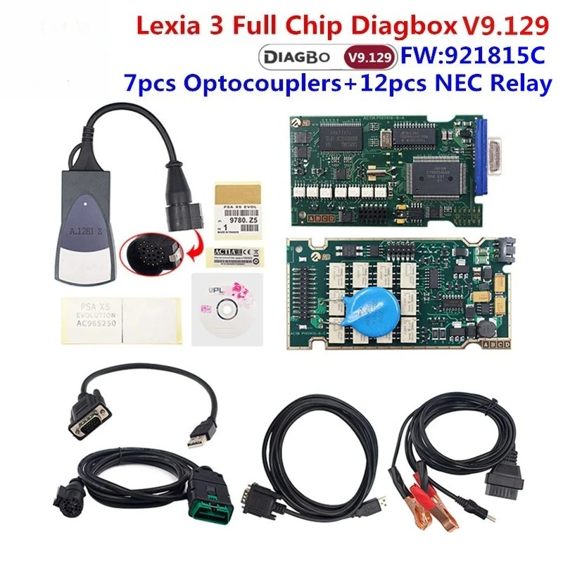 Golden Full Chip Lexia 3 PP2000 Diagbox V9.129 921815C Diagnostic Tool Lexia V9.91 for Peugeot for Citroen lexia3 Auto Scanner