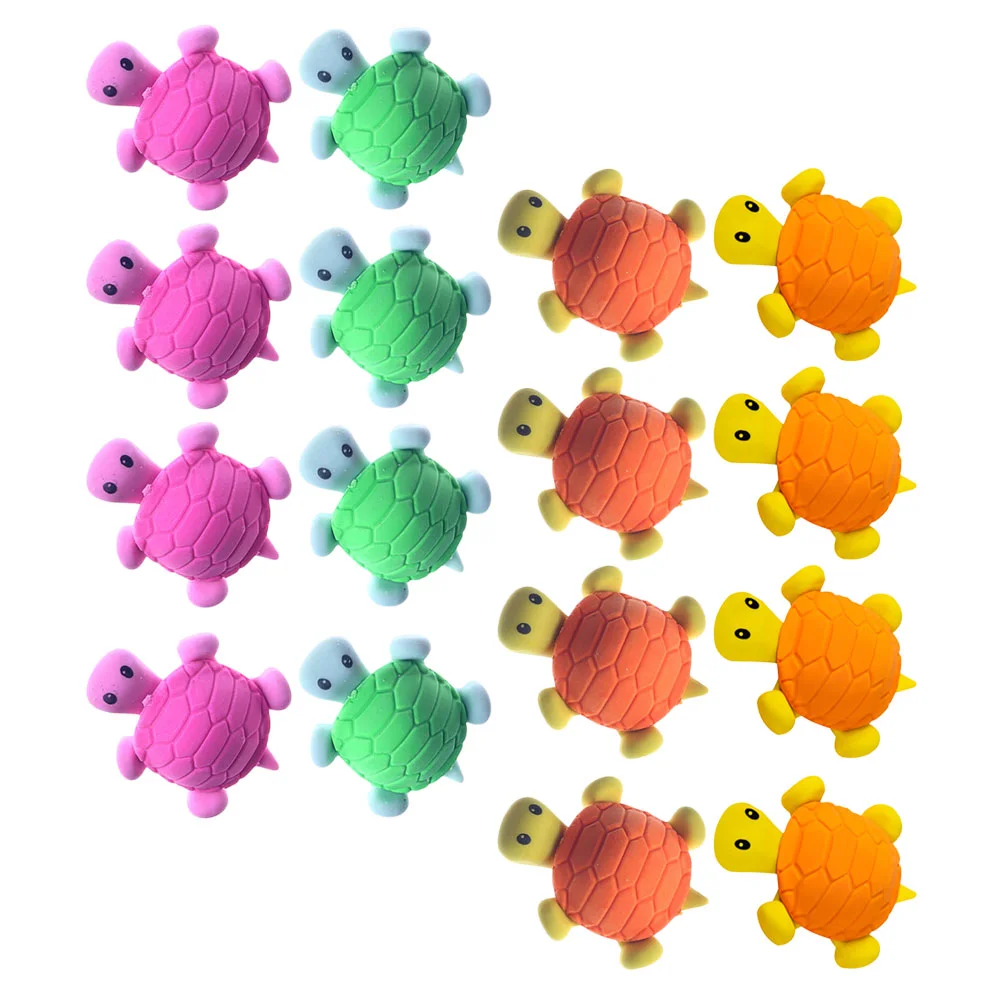 

24 Pcs Filler Turtle Eraser Child Kid Gifts Prizes for Kids Tortoise Erasing Tool