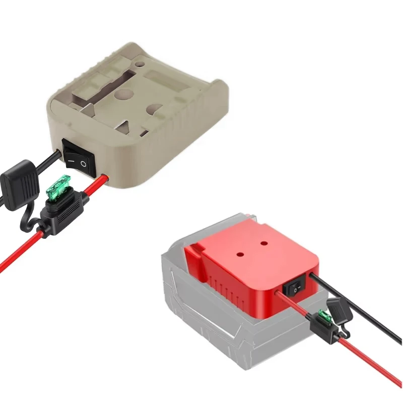 Power Wheels Adapter Battery Adapter For DW For Milwaukee 18V 20V Battery 12AWG Wire Power Connector for DIY Rc Car Toys