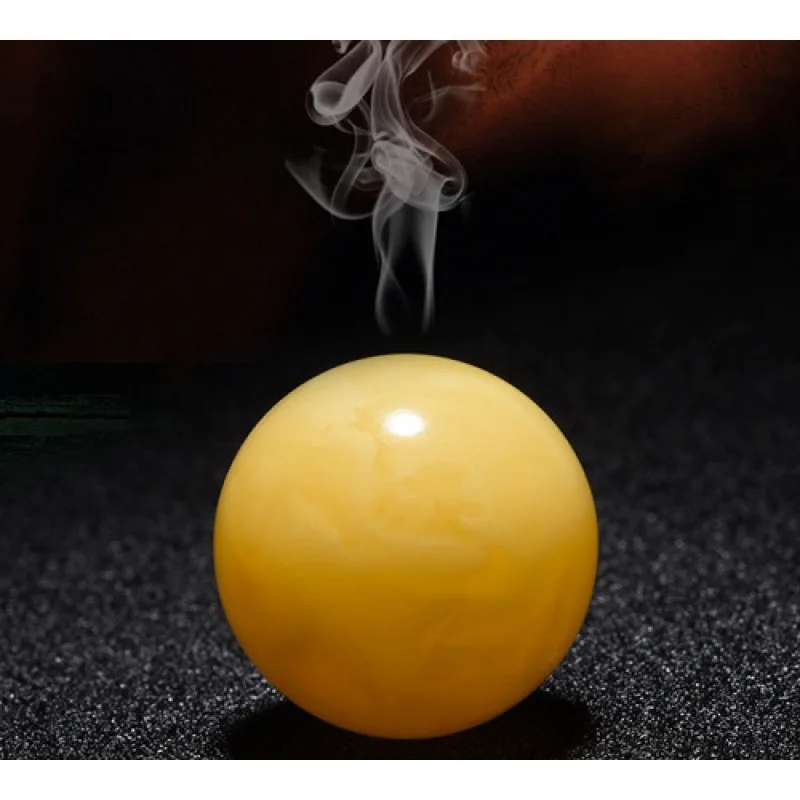 

Baltic Sea Old Amber Round Beads, Authentic Chicken Oil Yellow Amber Single Beads, Loose Beads, Prayer Beads, Buddhist Beads10-2