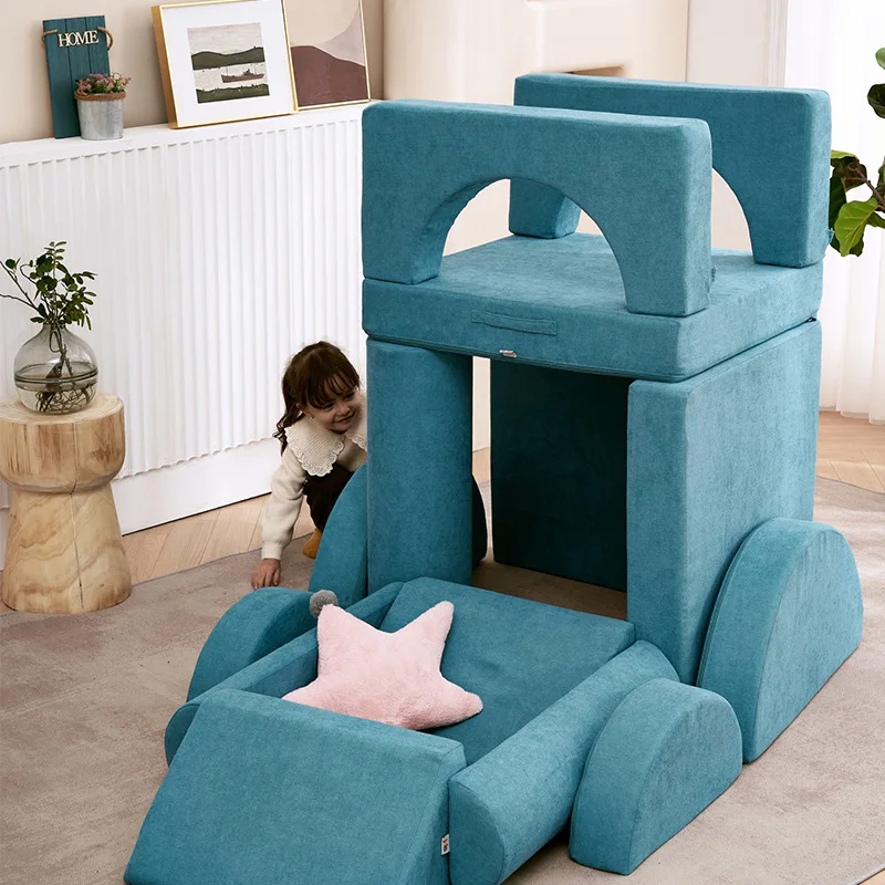 10-Piece set of children's building block sofa compressible game combination sofa