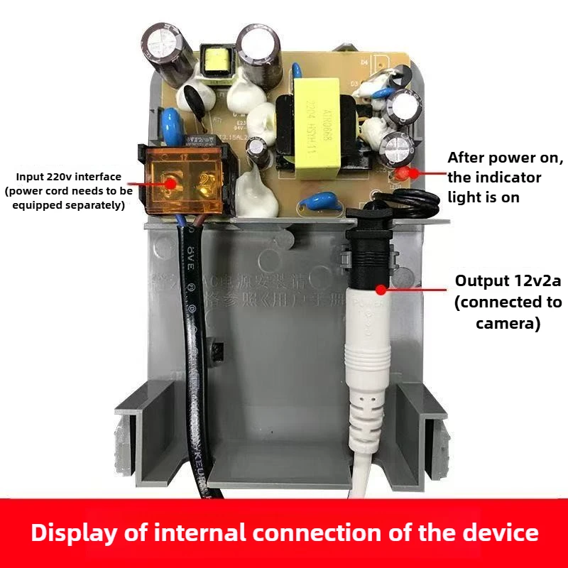 HIKVISION Alimentazione telecamera 12v 2A, Protezione di sicurezza Video sorveglianza Accessori CCTV, alimentazione 12v Impermeabilizzazione esterna