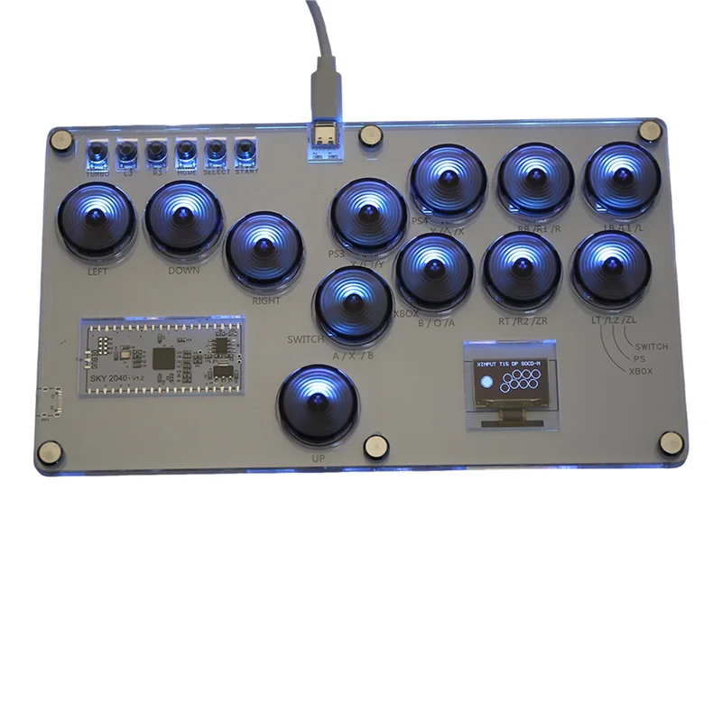 

AED6-Arcade Joystick Hitbox Street Fighter Controller Fight Stick Game Controller Mechanical Button For PC/PS4/PS3/PC/ Switch Du