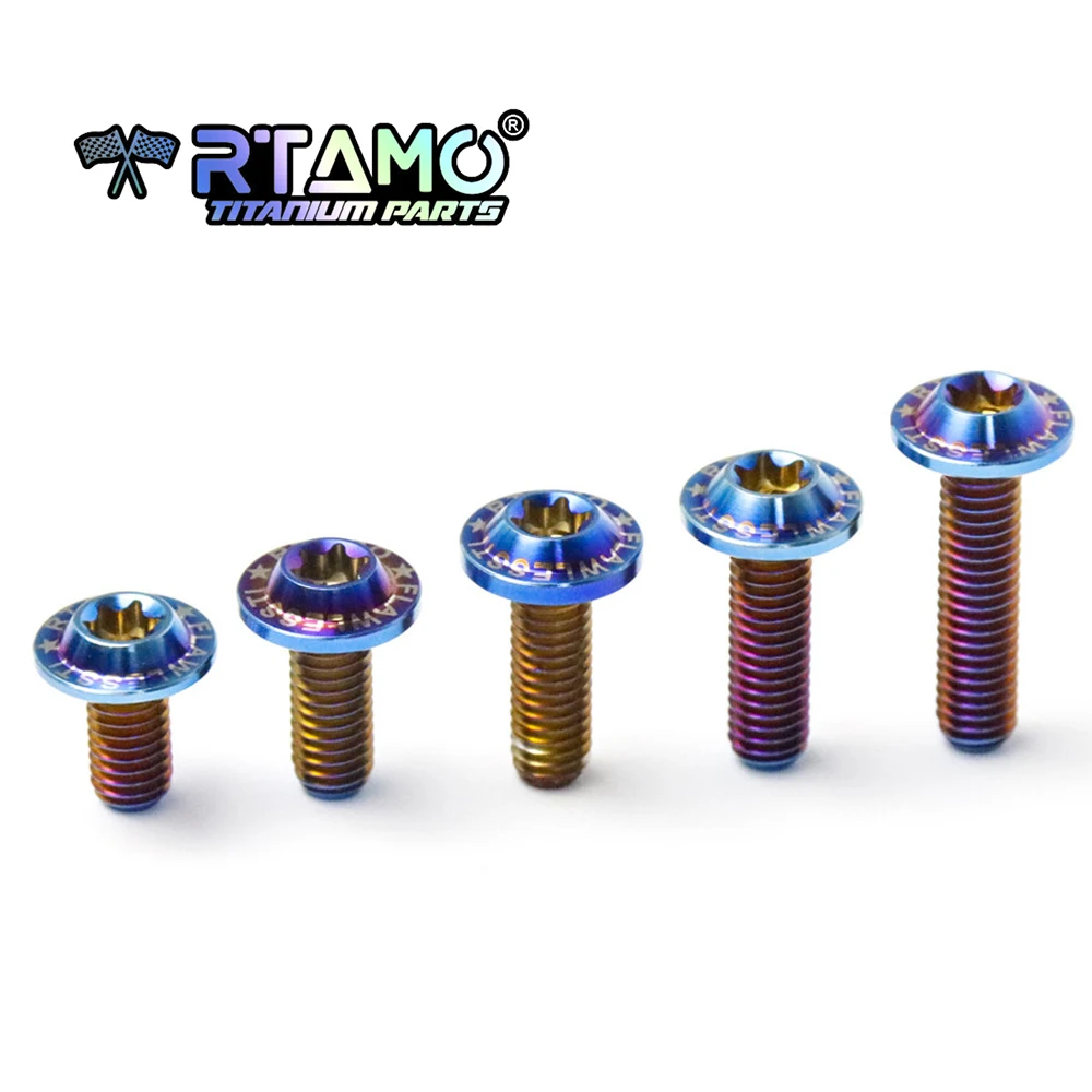 RTAMO Bout Titanium M6X10/12/15/18/20/25mm Torx Hoofd Fiets Motorfiets Modificatie Decoratie Schroef Ti Bevestigingsmiddel 1 stuk