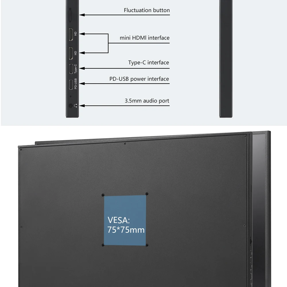 15.6 inch 2K ultra-high definition portable display is applicable to computer notebook  XBOX  NS  PS series game console