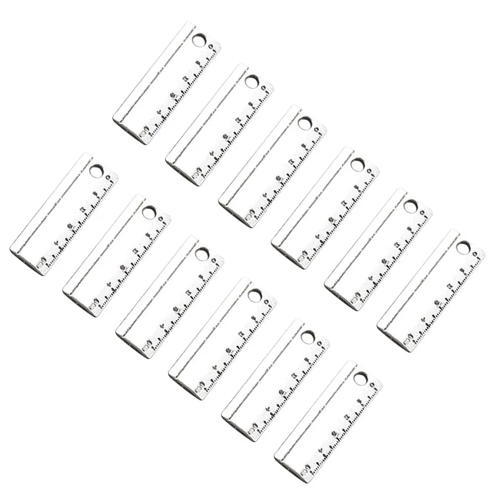 

60Pcs Alloy Mini Ruler Pendant Charms Creative DIY Jewelry Making Accessories for Necklace Bracelet Scrapbooking Keychain