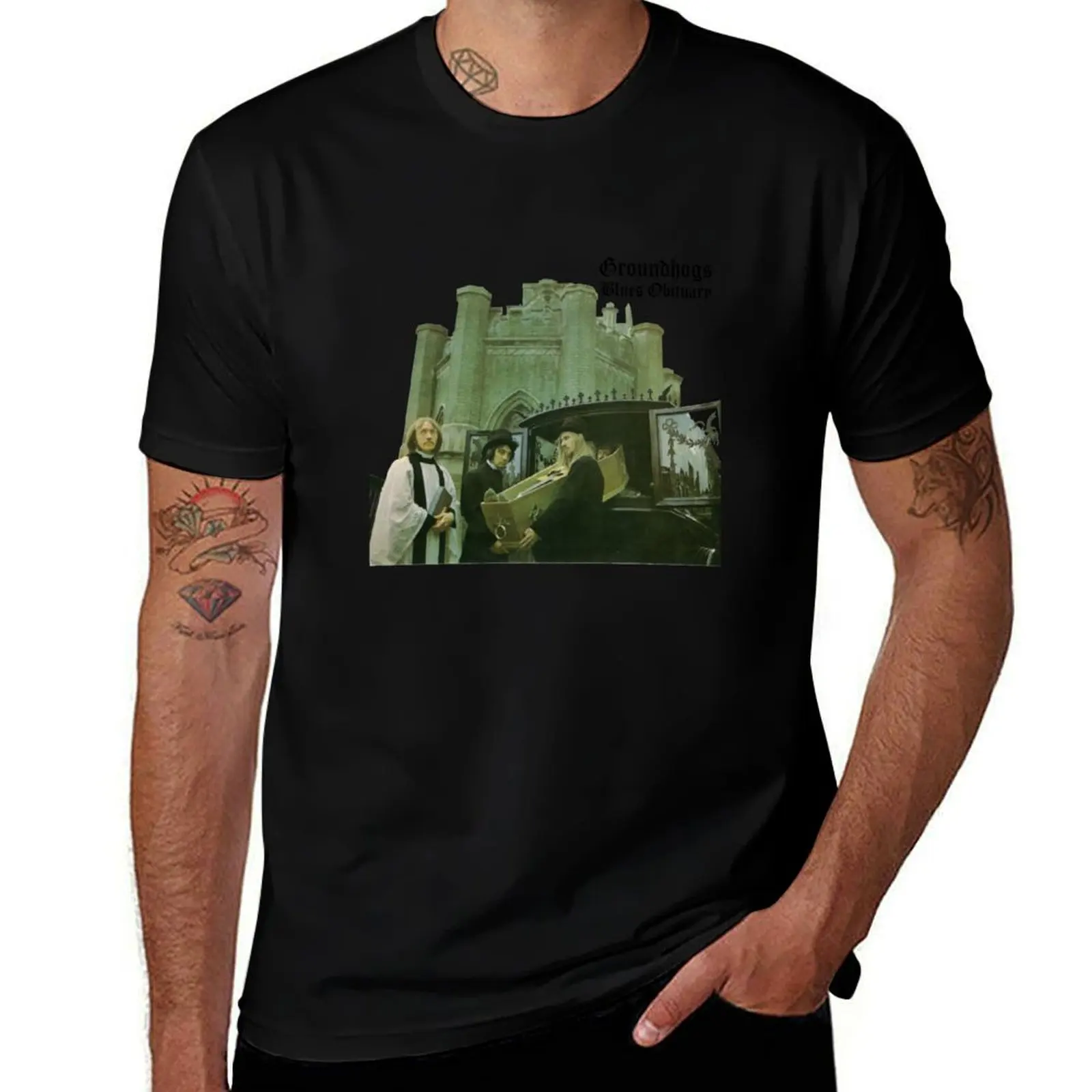 The Groundhogs Blues Obituary Album Cover. T-Shirt Simple Graphic Design T-Shirt