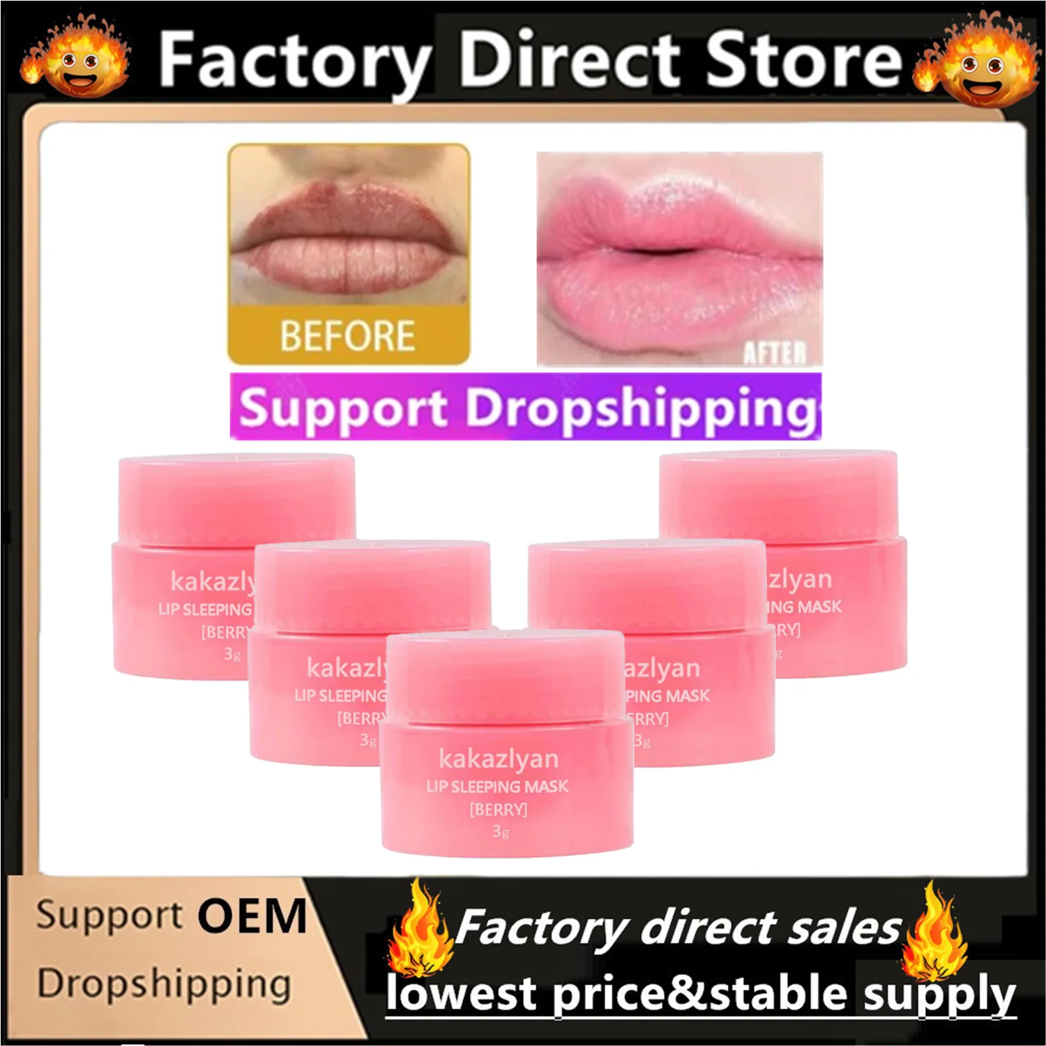 

South Korea Lip Sleep Mask Night Sleep Maintenance Nourishing Lip Gloss Bleach Cream Moisturizing Lip Skin Care Lip Balm