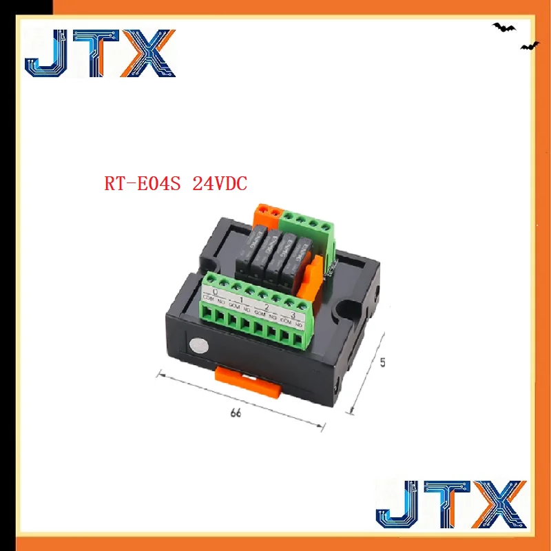 Terminal Relay PNP/NPN Module LED status light RT-E08S Multi Relay Module 24vdc DC Intermediate Relay Flame retardant open