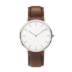 Fashion Casual Designer Simple Leather Quartz Watch Wristwatch Watchband