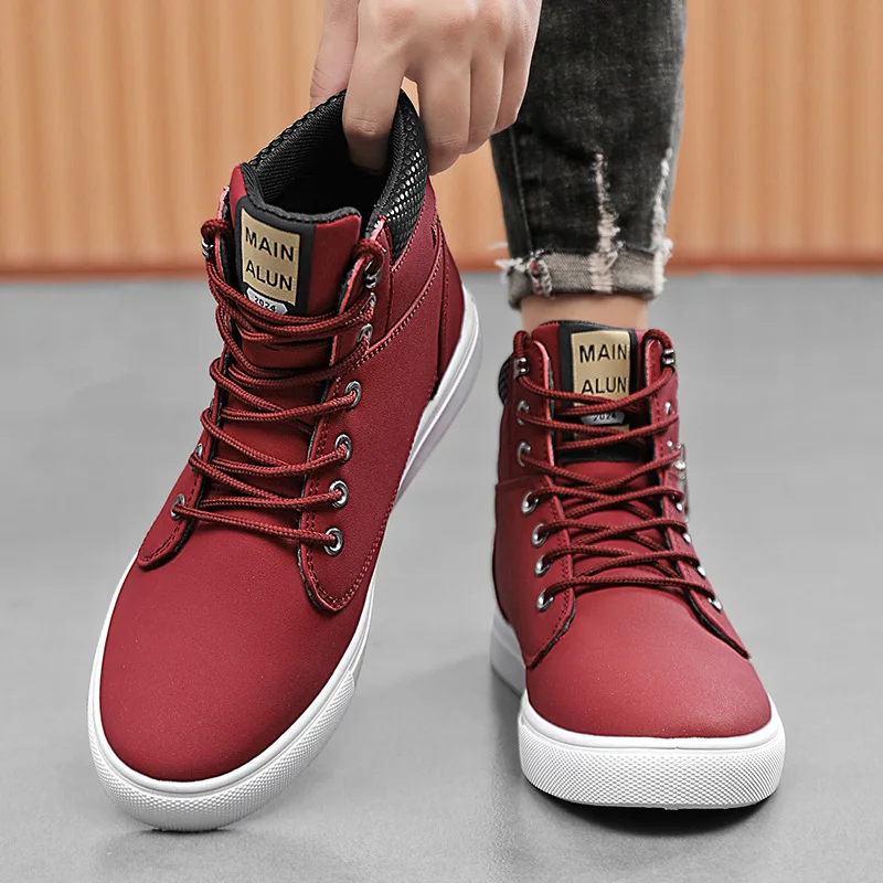 Men's high top shoes, Korean canvas shoes, casual shoes, trendy and versatile board shoes, outdoor sports shoes