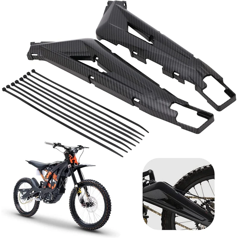 Swingarm Guard, Dirt Bike Swing Arm Protector For Surron Light Bee Sur Ron X/S Electric Bike - Imitation Carbon Fiber