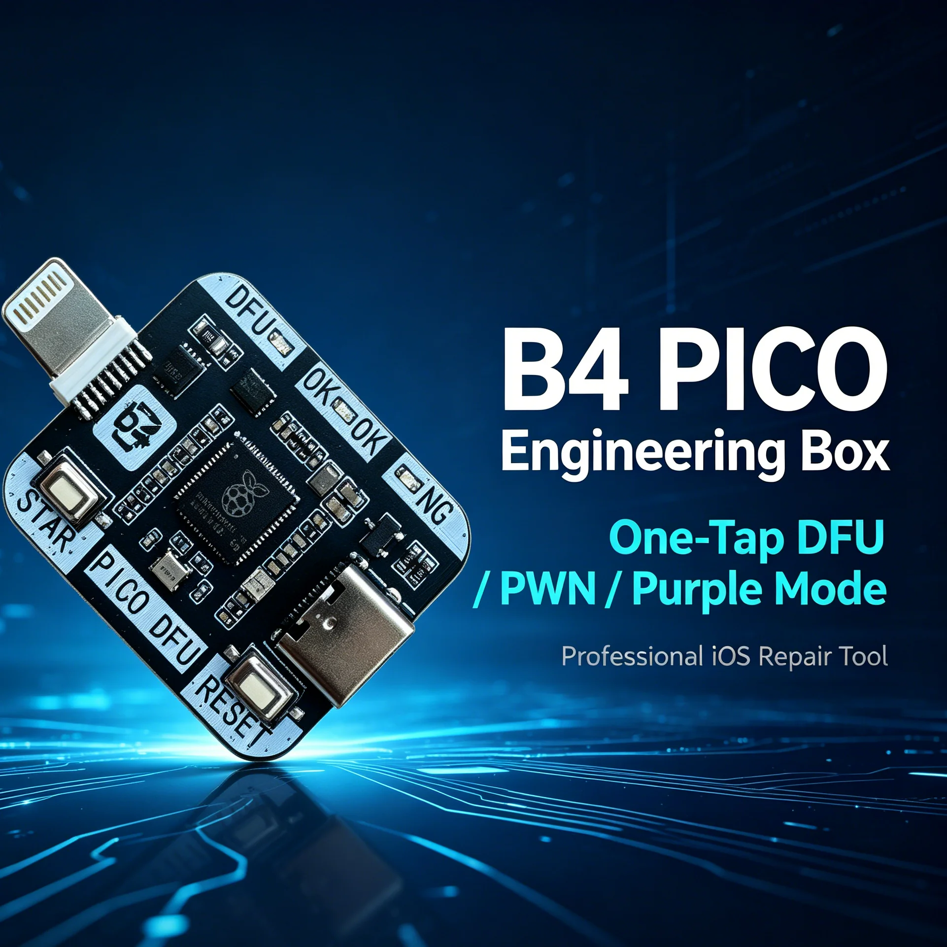 B4 PICO DFU Mode Engineering Box RP2350A Pwned DFU Tool für iOS A12 A13 Reparatur- und Wiederherstellungs-Engineering-Box-Tool – Detail 5