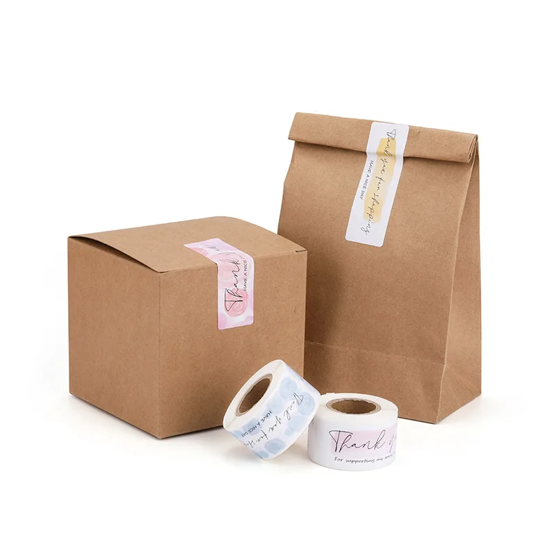 120 шт./рулон, наклейки «Thank You»