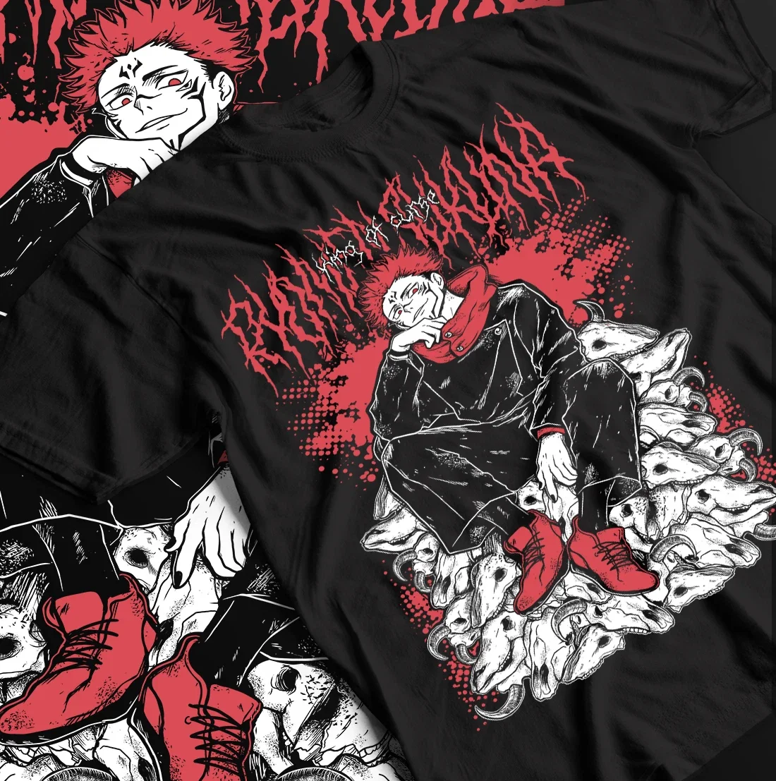 2026 Summer Jujutsu Kaisen Retro Cosplay T-shirt Men's Super Casual Cotton Printed Short-sleeved Unisex Children's Sports Shirt