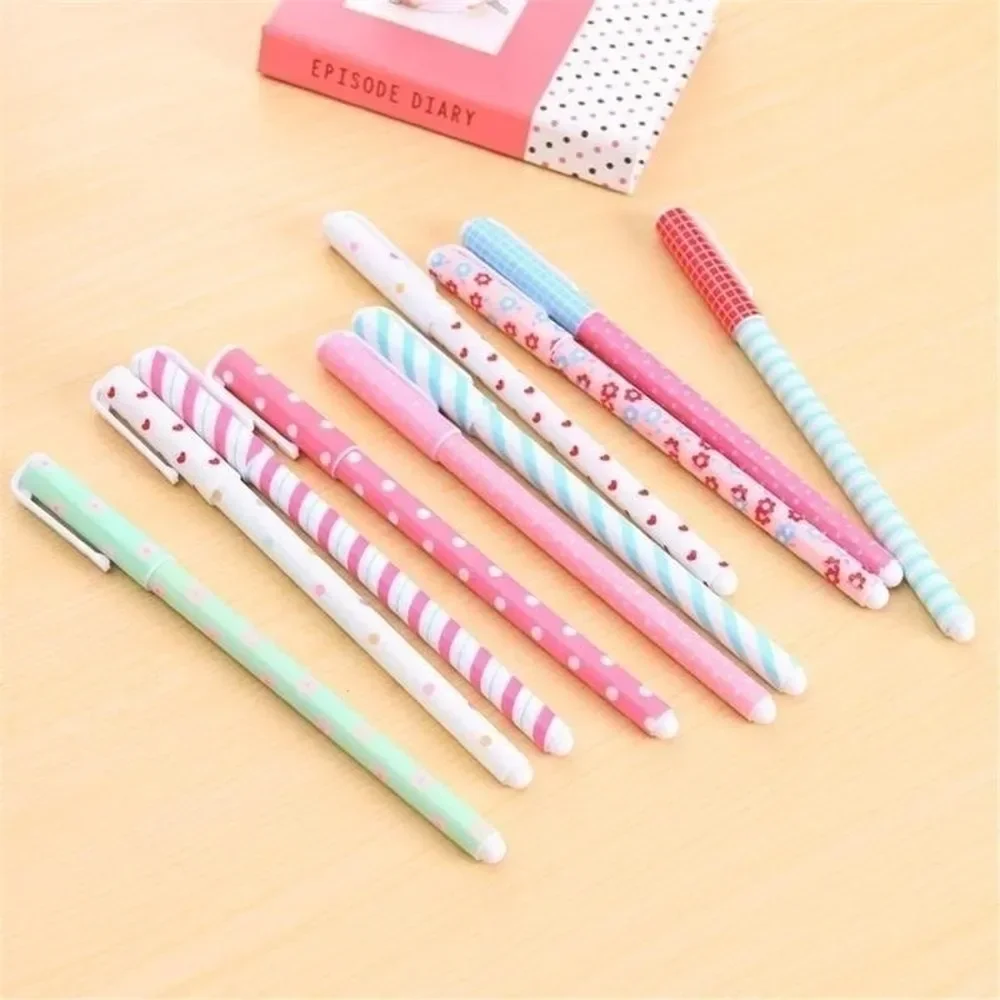 0.38mm 10 Pcs Set Color Gel Pen Flower Starry Star Sweet Flora Colored Cute Pens for School Writing Supplies Kawaii Stationary