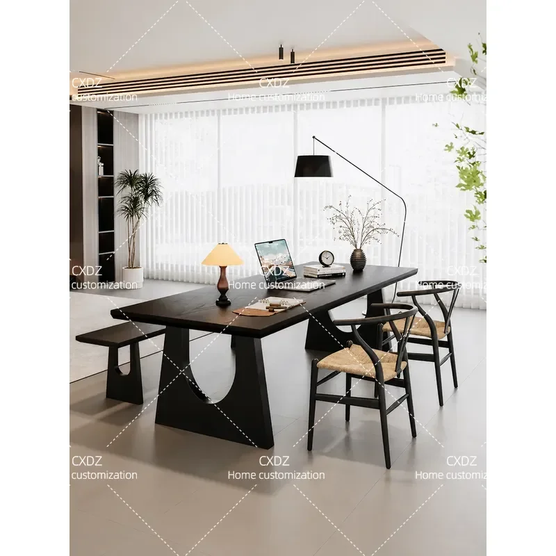 Ji Free Simple Modern Solid Wood Parent-Child Large Board Table Living Room Large Desk Computer Desk Office Special Single