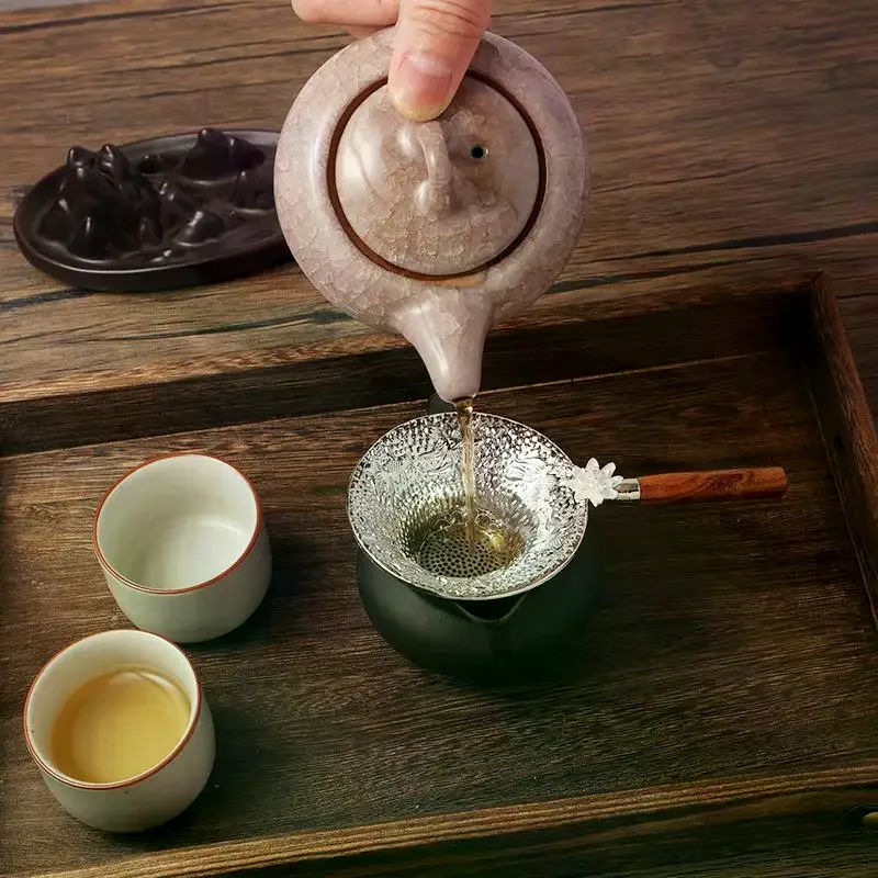 Metal Mesh Tea Strainer Filter Sieve Teaware Lace Tea Drain Useful Tea Infusers