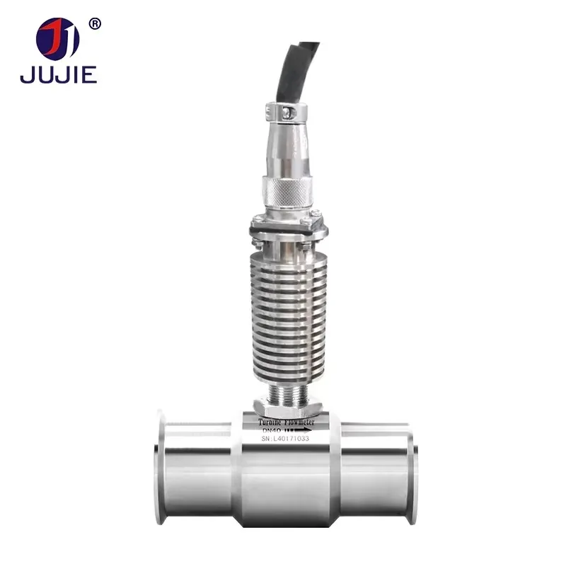 Hot Sale Clamp Type High Temperature Hot Water Turbine Flowmeter Pulse Output Water Flow Sensor Flow Meter Cooking Oil Flow