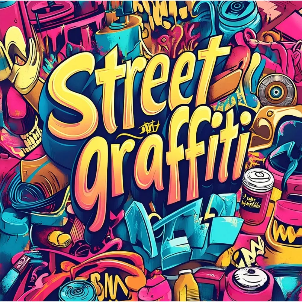 

2026 New Street Graffiti Coloring Book Coloring Book Coloring and Filling Book Adult Stress-relieving and Picture Book
