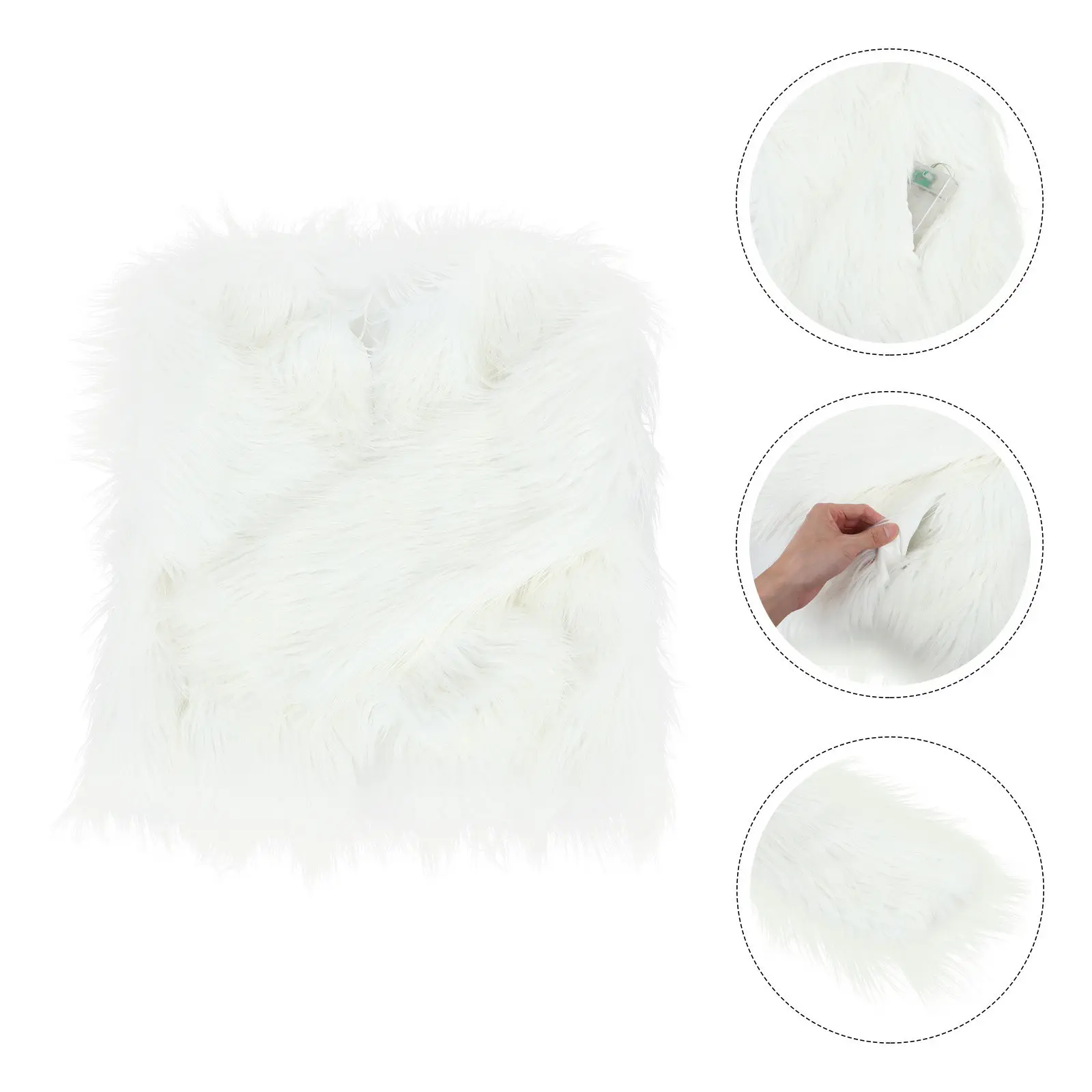

Women Christmas LED Faux Colorful Light Coat Special Design Easy Wear Nightclub Stage Outwear Dancer Jacket Size Xxxl White