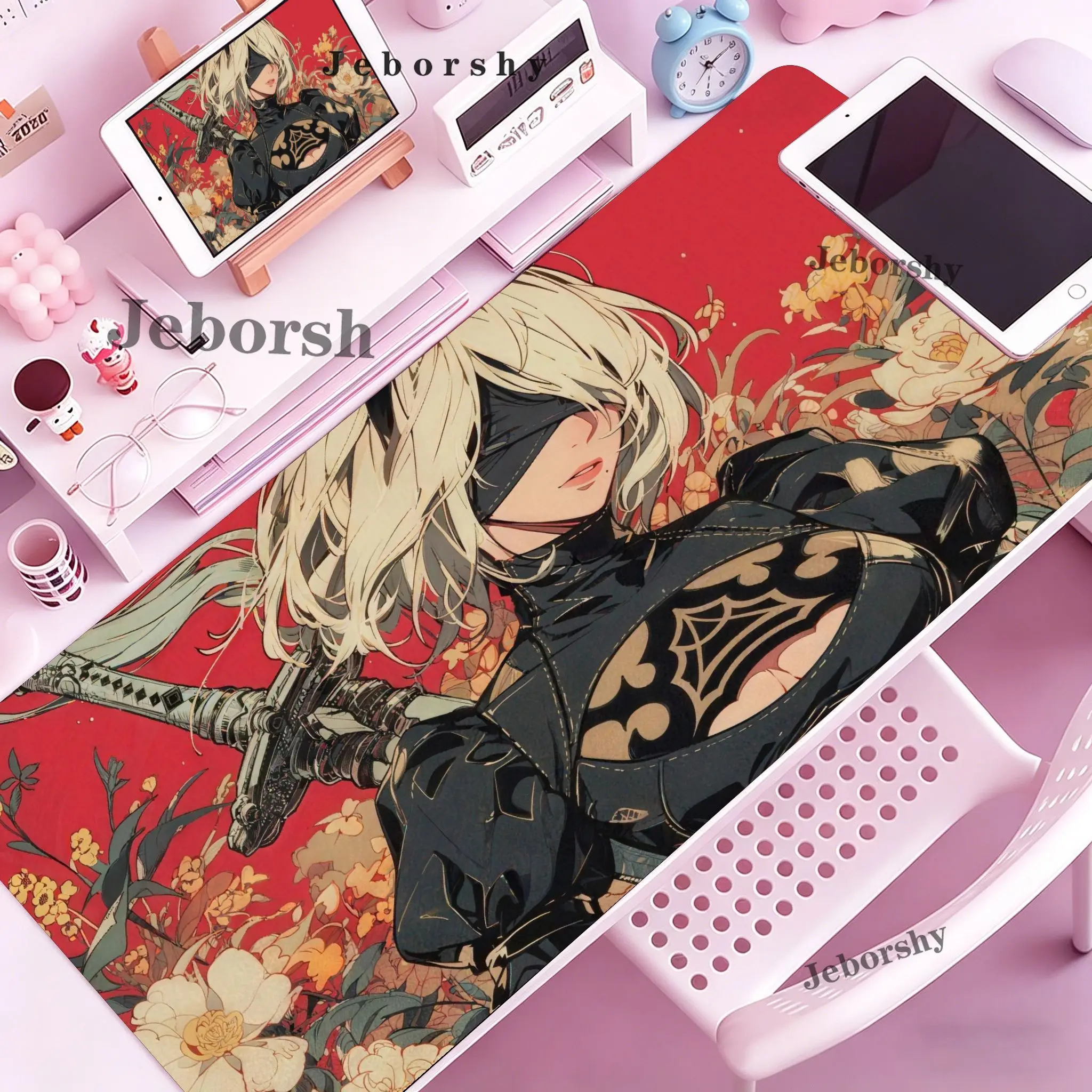 High Quality NieR: Automata ARPG Leather Mouse Pad Waterproof Yozed Computer Pad Keyboard TableMat Two-dimensional E-sports Game