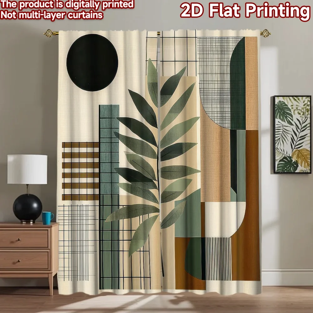 

1pc 2D flat Photography Backdrop Popular Photography Banner Geometric Leaves and Shapes 100% Polyester Party & Holiday Decor for