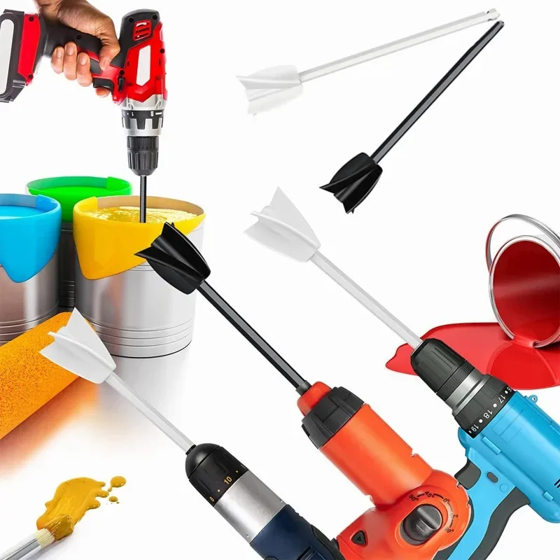 2 Stück Epoxid-Mischstäbe, Rührstäbe für Farbe, Spachtelmasse, Zement, mit Bohrfutter für Epoxidharz, Latex- und Ölfarben – Detail 1
