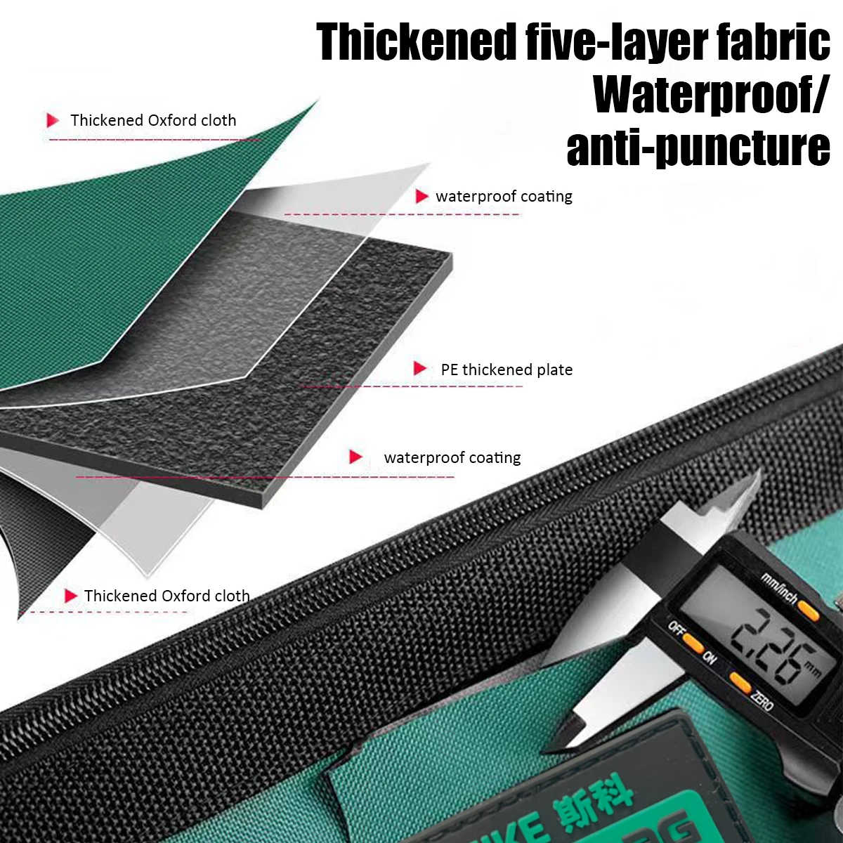 Toolkit Thickened High Capacity Storage Bag Waterproof Wear Resistant Toolkit Multi-Pocket Electrician Storage Bag