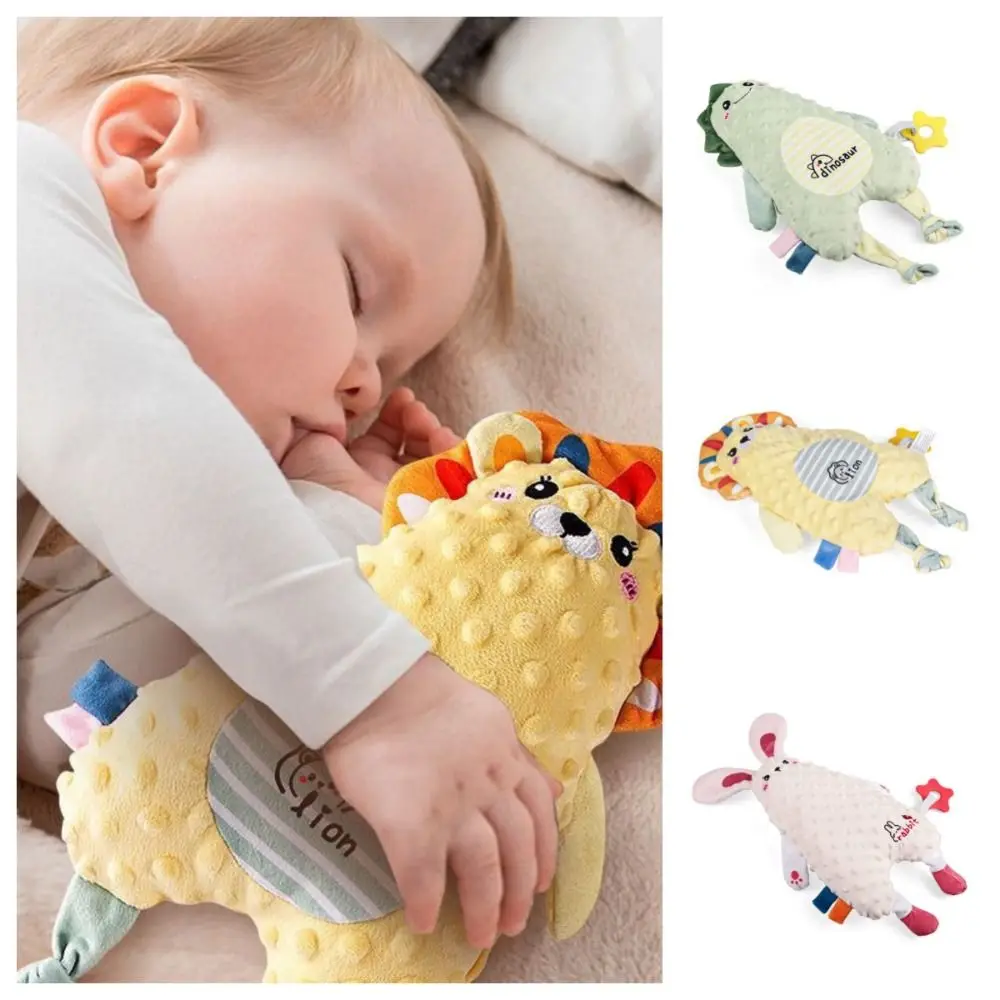 PP algodão leão animal brinquedos de pelúcia leão coelho dinossauro apaziguar toalha brinquedos calmantes resistente ao desgaste ins bebê apaziguar boneca