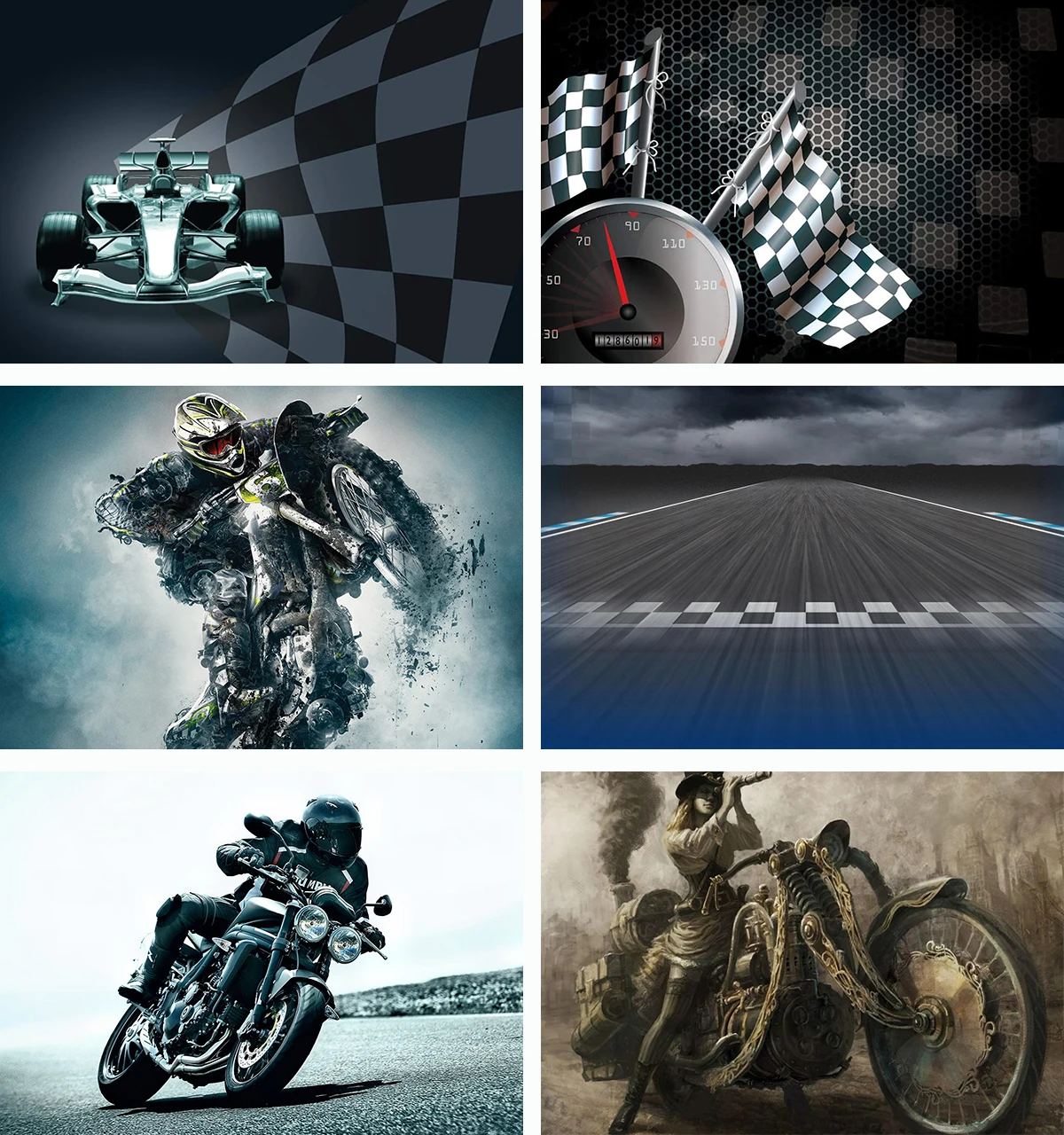 Motorcycle Racing Champion Flag Theme Backdrop Birthday Photography Sports Meet Wall Decoration Background Welcome Party Banner