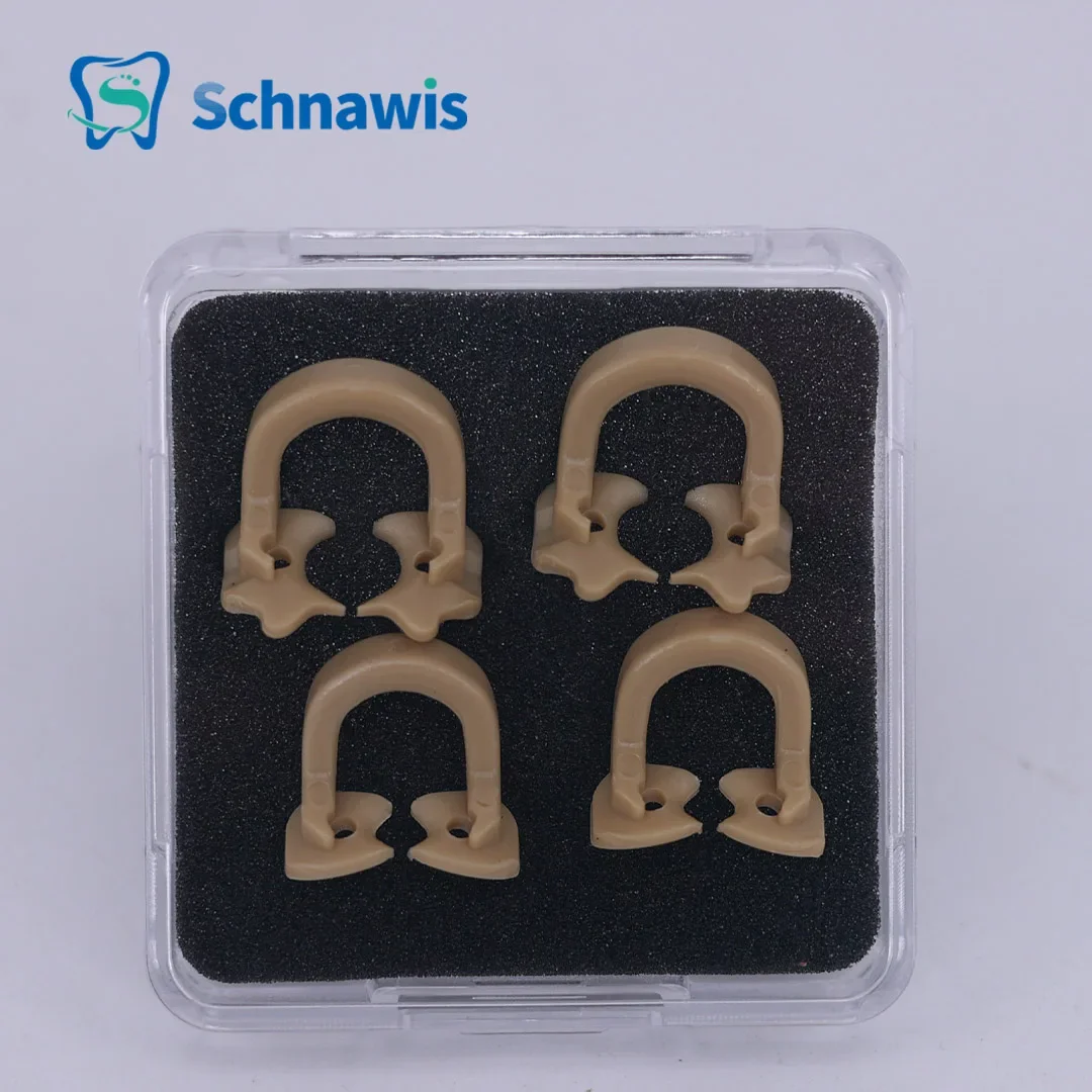 4Pcs/Set Dental Dam Rubber Clamp Sectional Matrix Band Molar Barrier Clips Autoclavable Using with Matrix Forming Sheets