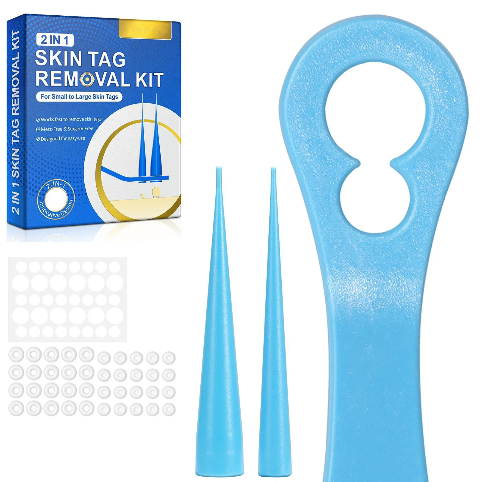 Micro Skin Tag Treatment Tool Gemakkelijk schoon te maken Huidverzorgingstool 2-in-1 Auto Skin Tag Removal Kit Pijnloos Mol Wrattenverwijderaar Apparatuur