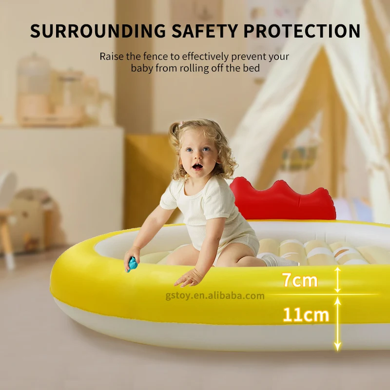 STLF Factory New Chick Cartoon Portable Toddler Children Floor Bed Baby Air Mattress Inflatable Kids Travel Bed