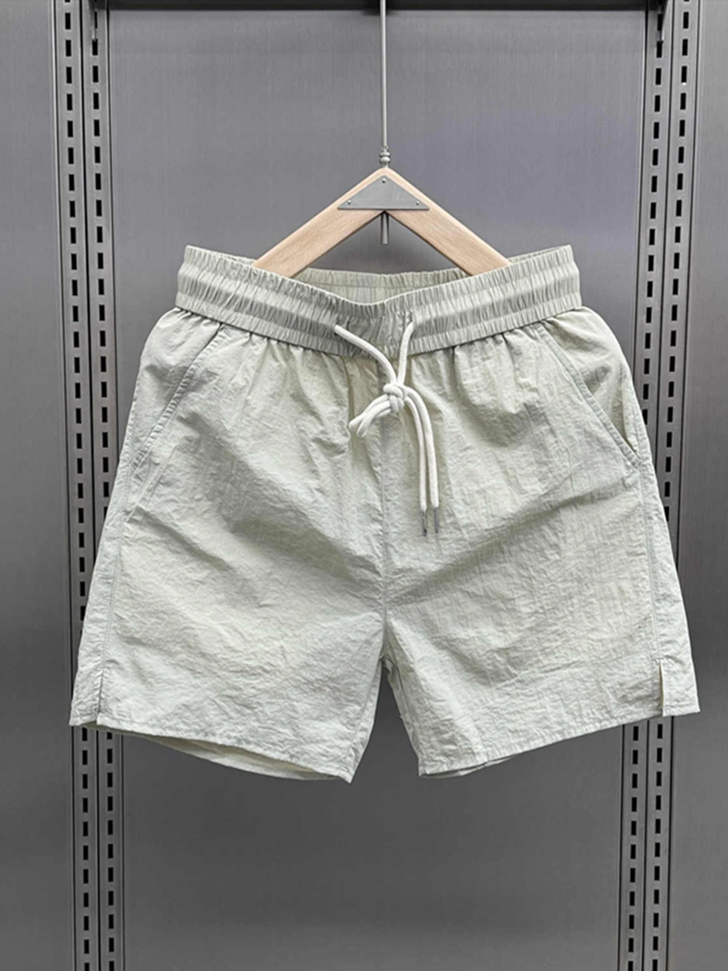 

Summer Thin Tee-quarter Length orts Casual Fitn Beachwear Men's Faion Straight Leg Non-stretch Nylon orts