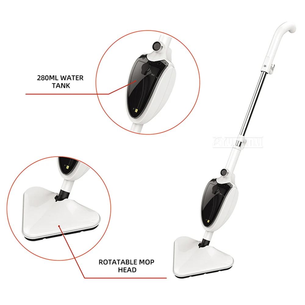 C010 Electric High Temperature Steam Mop Multifunctional Floor Scrubber - Efficient Cleaning Machine for Home Use