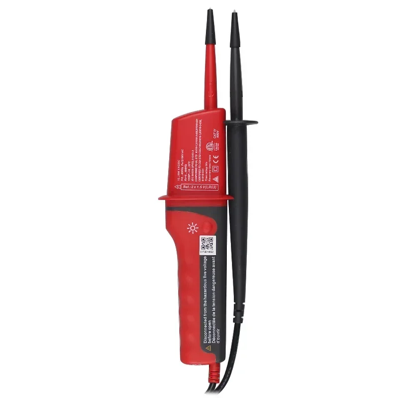 Medidor de Tensão Digital à Prova Dágua Testadores de Tensão com Display Lcd Alcance Automático Rotação de Fase ac e dc 24v690v Uni-t-ut15c