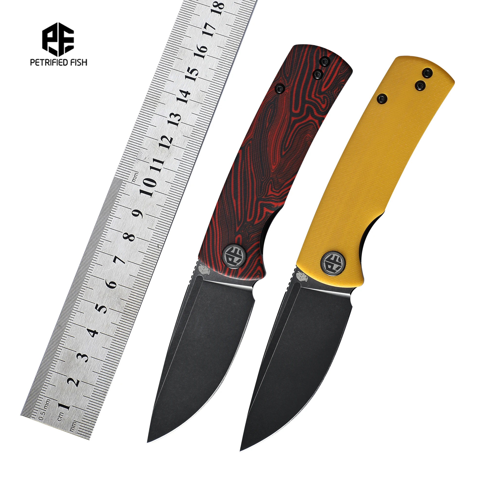 Petrified Fish Mini PFP01X G10 Handle Ceramic Bearing 14C28N Steel Blade Camping Folding Knife Outdoor Survival Cutting EDC Tool