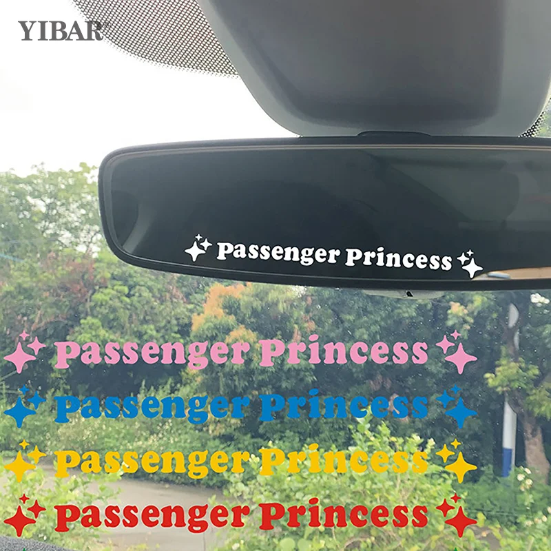 2pcs Mirror Decoration Sticker Passenger Princess Star Mirror Decal Sticker Rearview Mirror Car Vinyl Decoration Funny Car Decal