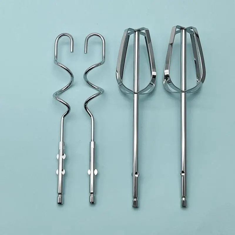 1/2/4Pcs Electric Egg Beater Stirring Hook, Stainless Steel Durable Handheld Egg Whisk Mixing Stick Kitchen Mixer