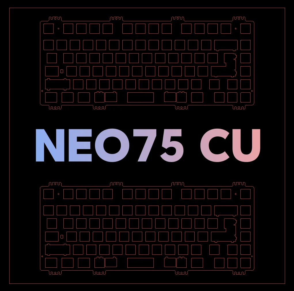 PEI keyboard plate for pcb screw in stabs for neo keyboard