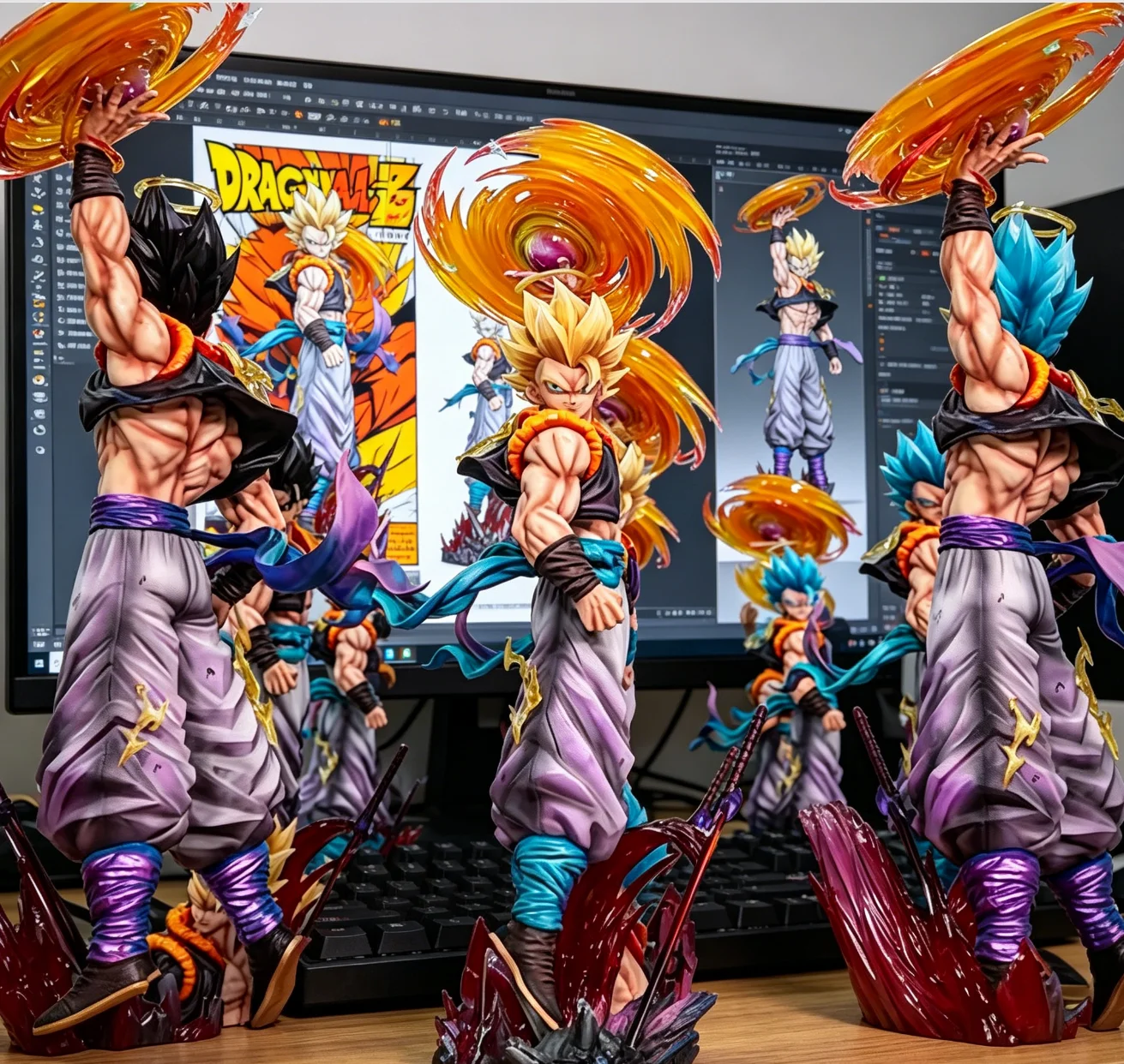 

Коллекционная фигурка JT Studio Dragon Ball Super Saiyan Gogeta, полностью окрашенная, модель-статуэтка Cloud Rise