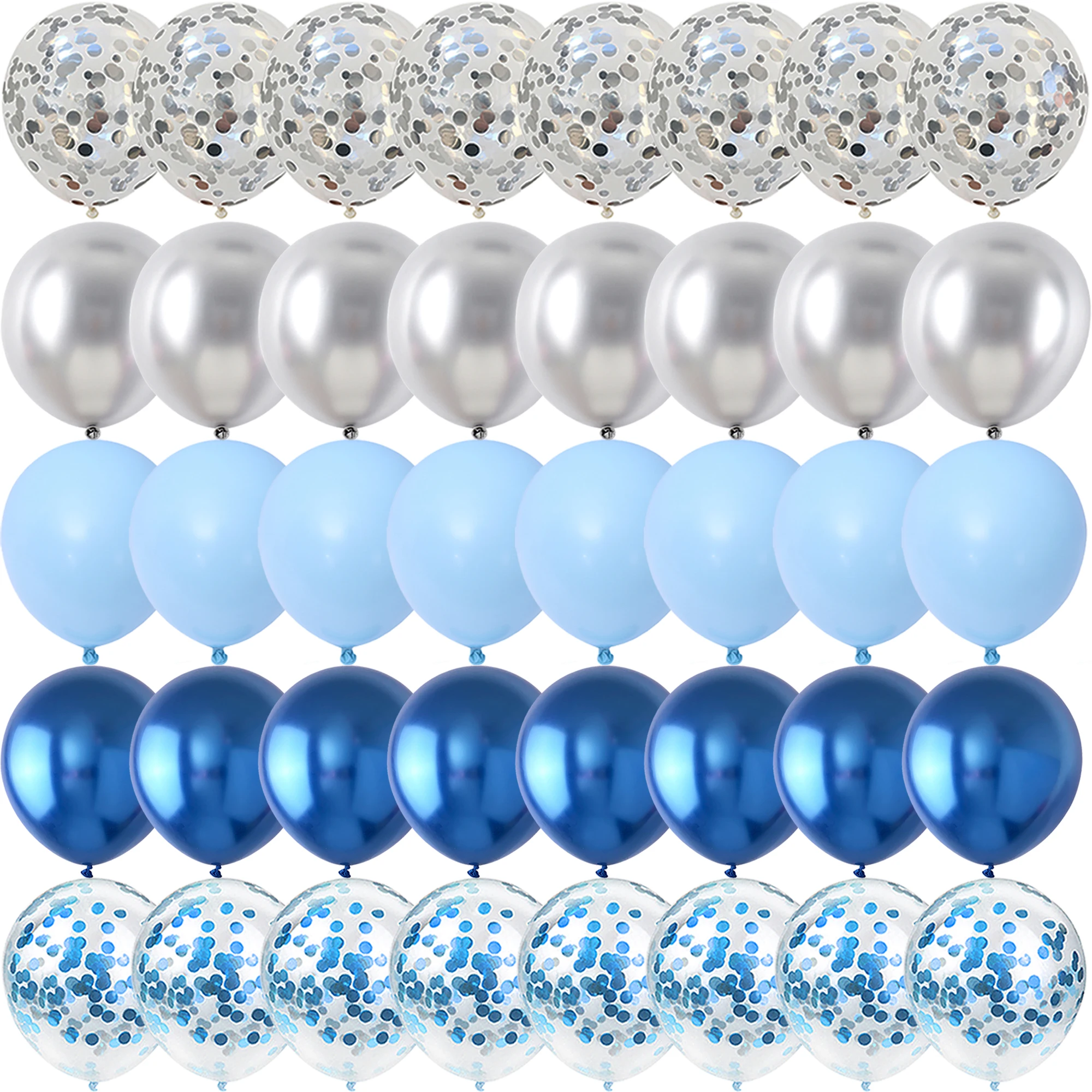 40PCS Agate Blue Night Blue Balloons Gender Reveal Wedding Valentine\'s Day Baby Shower Birthday Globos Party Decorations