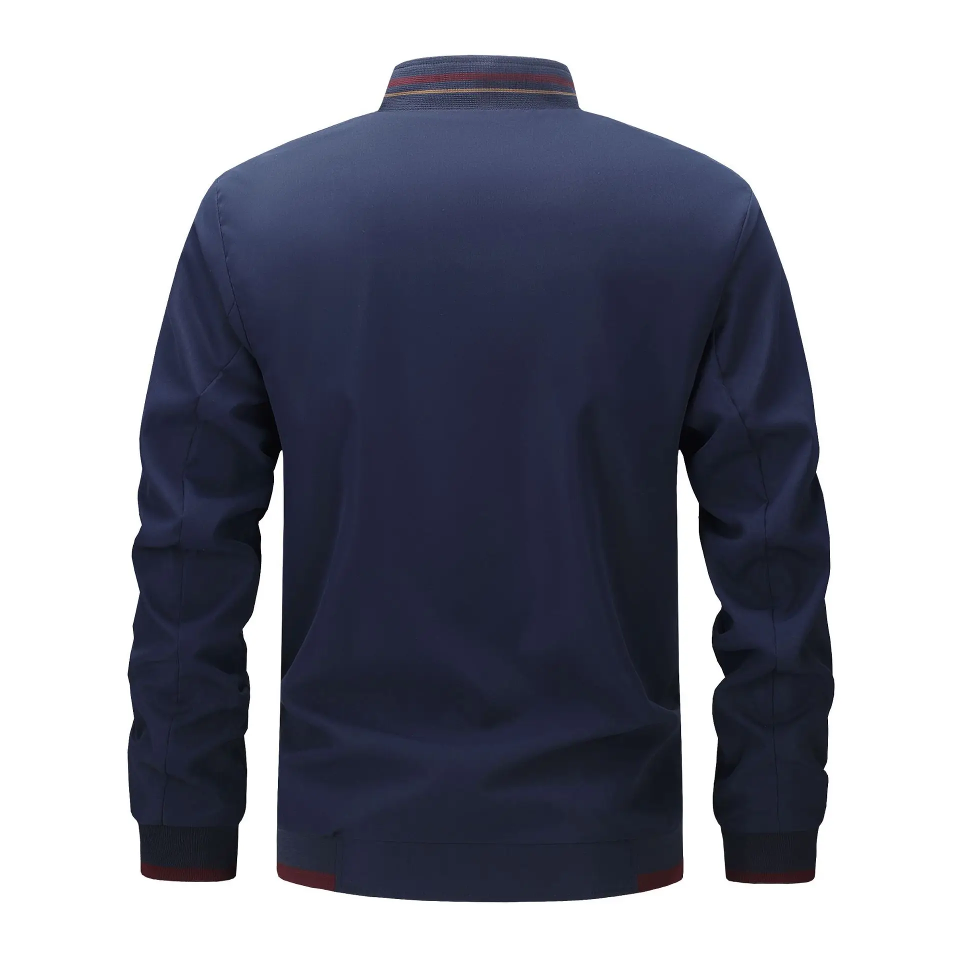 Men's Reversible Stand-Collar Jacket Long Sleeve Comfort Casual Zip-up Coat