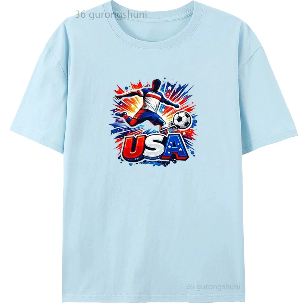 USA soccer shirt For kids Tshirt Football Women Girls White Pink Black Clothes Boys Blue Green T-shirts Men 100% Cotton shirts