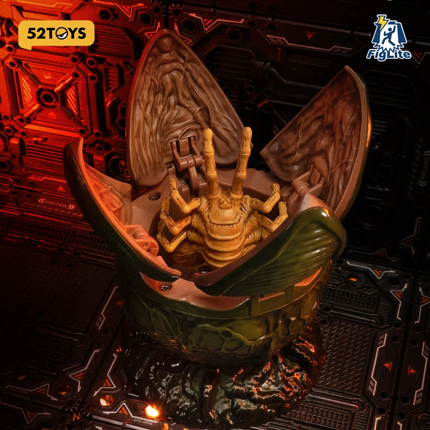 

52toys Beast Box Alien Face Hugging Egg - Заводная подвижная ручная модель игрушки из серии Lightning Dance на складе